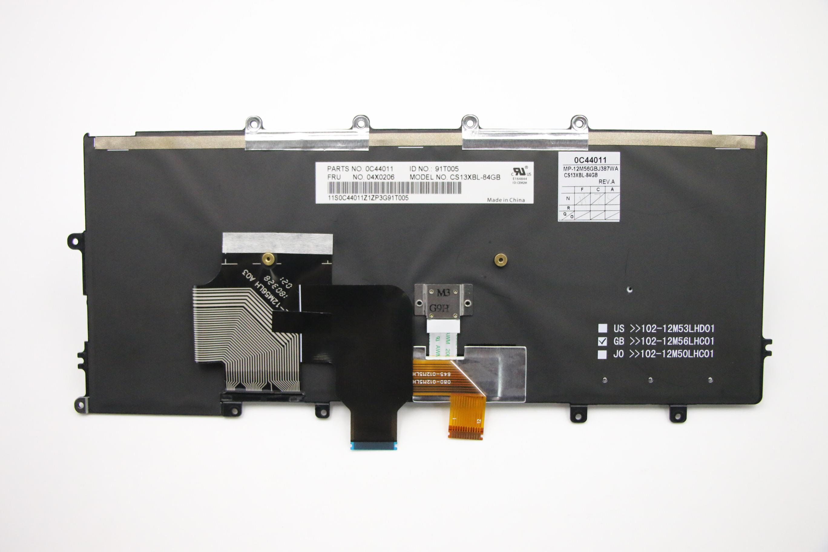 Lenovo ThinkPad X250 X260 X270 Black US QWERTY Keyboard Pointer 04Y0930 0C02321 Used A