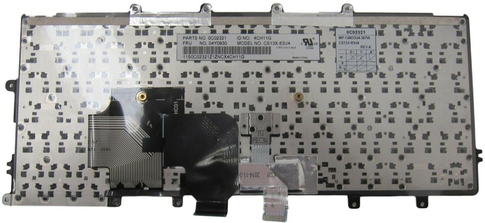 Lenovo ThinkPad X250 X260 X270 Black US QWERTY Keyboard Pointer 04Y0930 0C02321 0C02282 Open Box