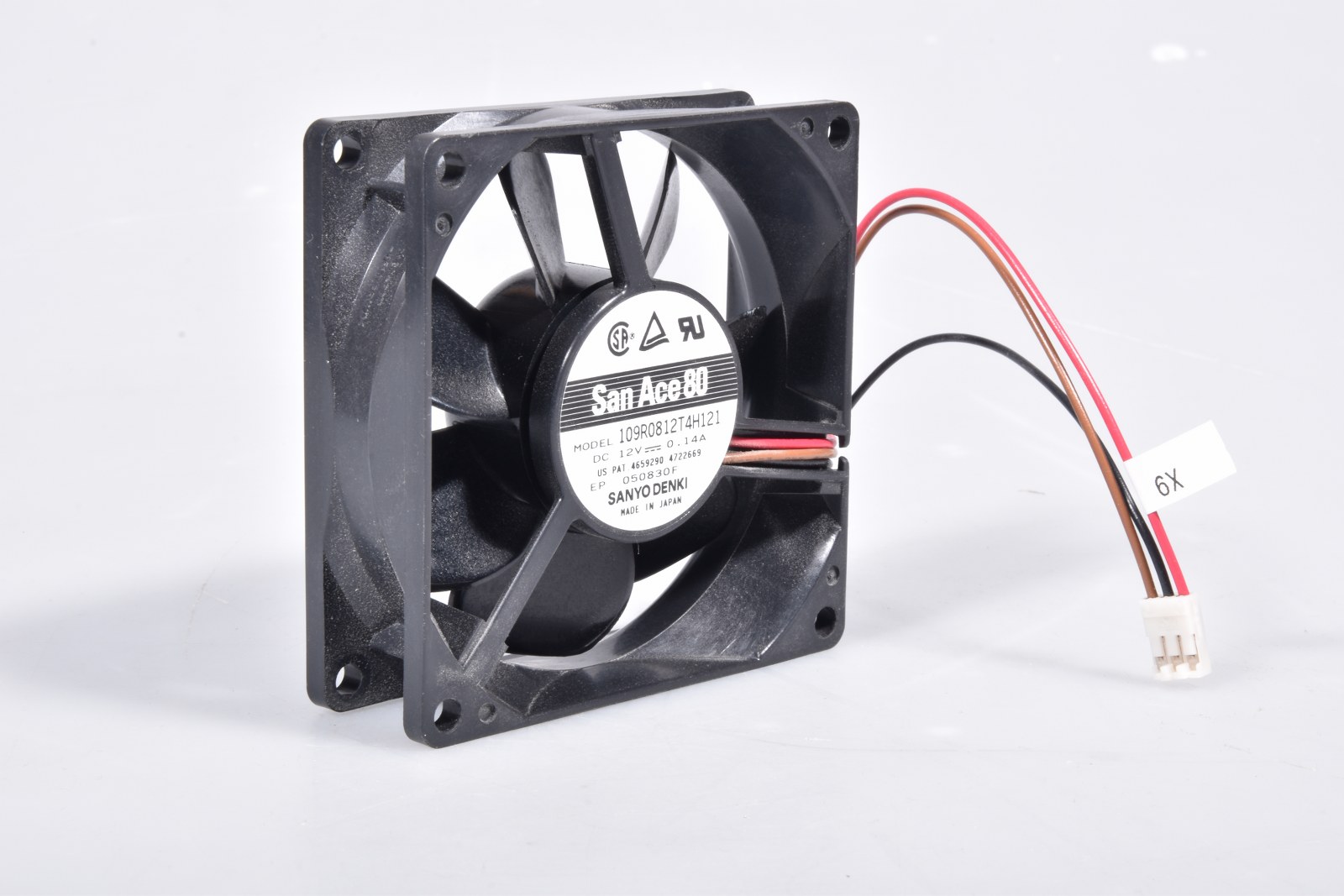 Sanyo 109R0812T4H121 Open Box SANYO DENKI 109R0812T4H121, San Ace 80 DC cooling fan 80x25mm