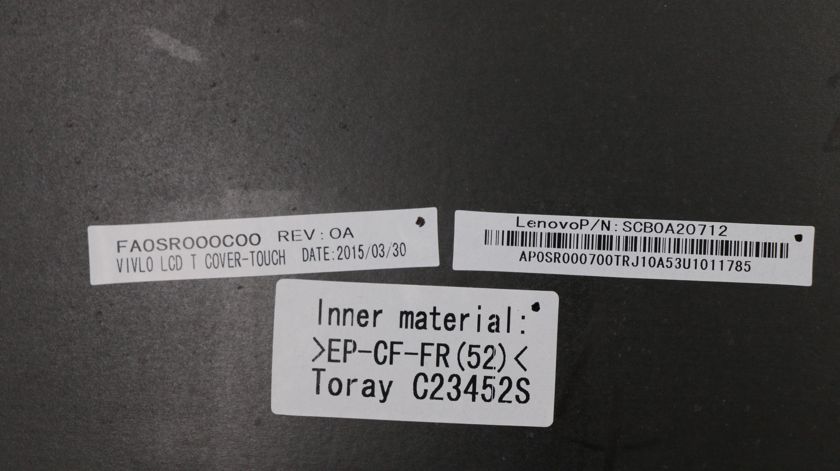 Lenovo Thinkpad T440 T450 LCD Back Cover For Touch 04X5457 with Wifi Cabel Kit  , Web camera and display connector flex  Used A