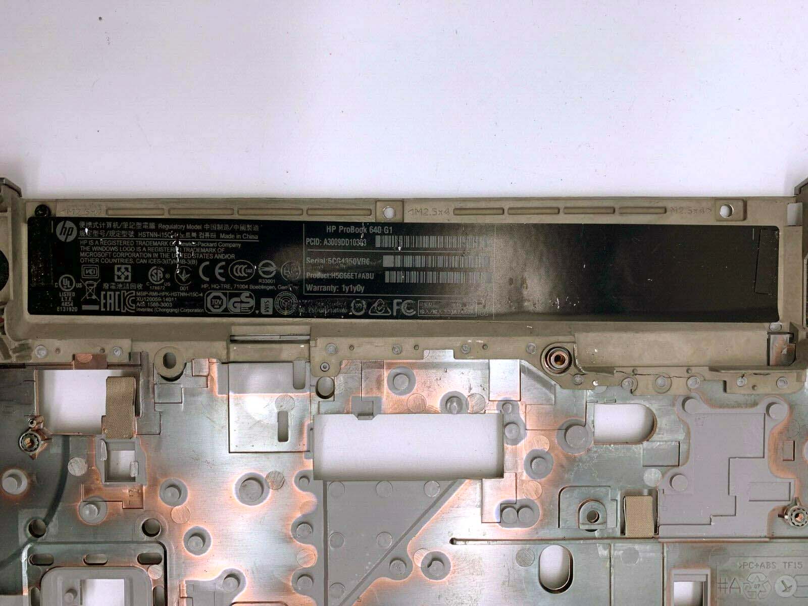HP ProBook 640 G1 Laptop Palmrest w/ Touchpad 738406-001 Used A
