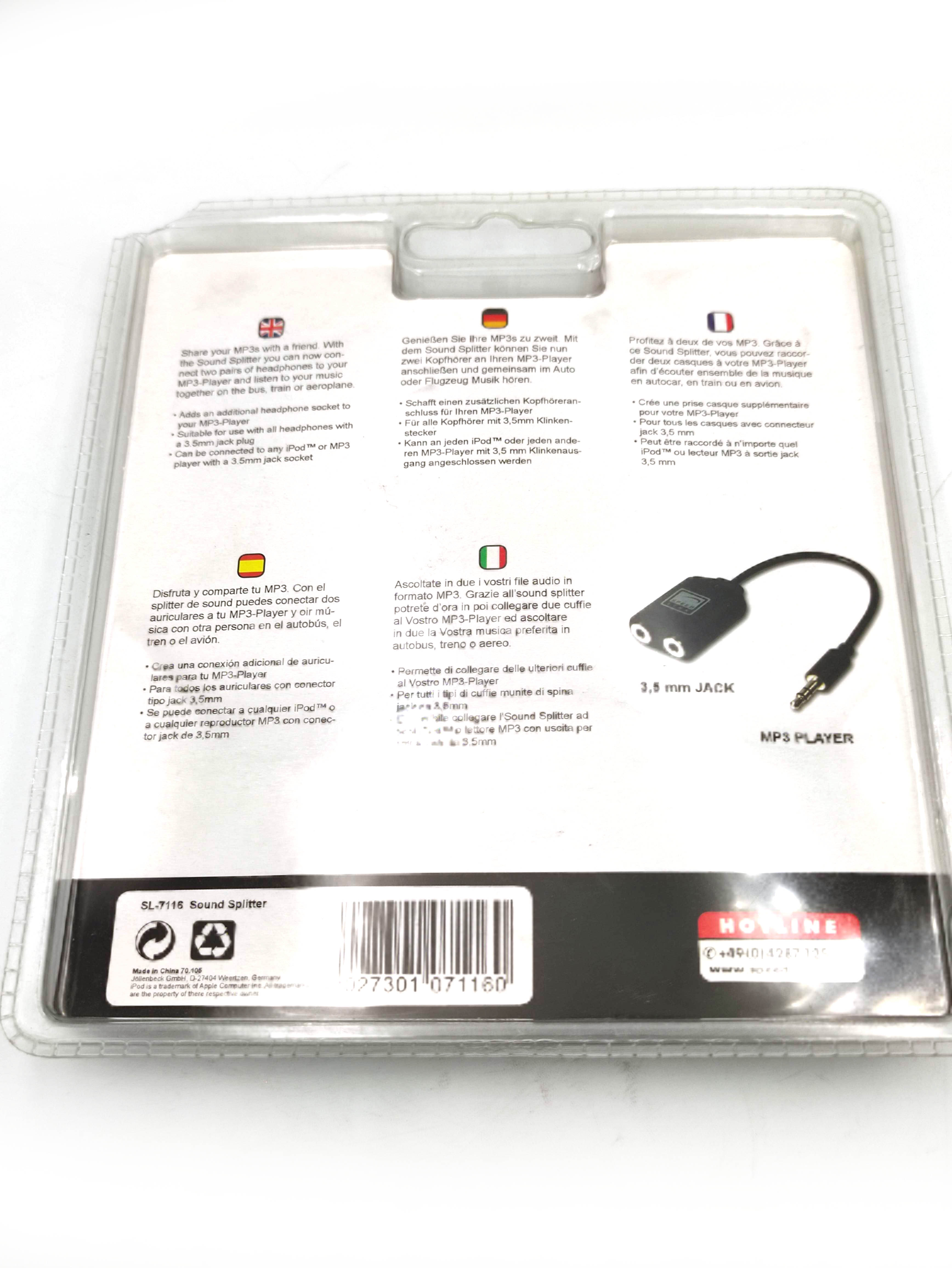 Speed Link Sound Splitter  SL-7116  New