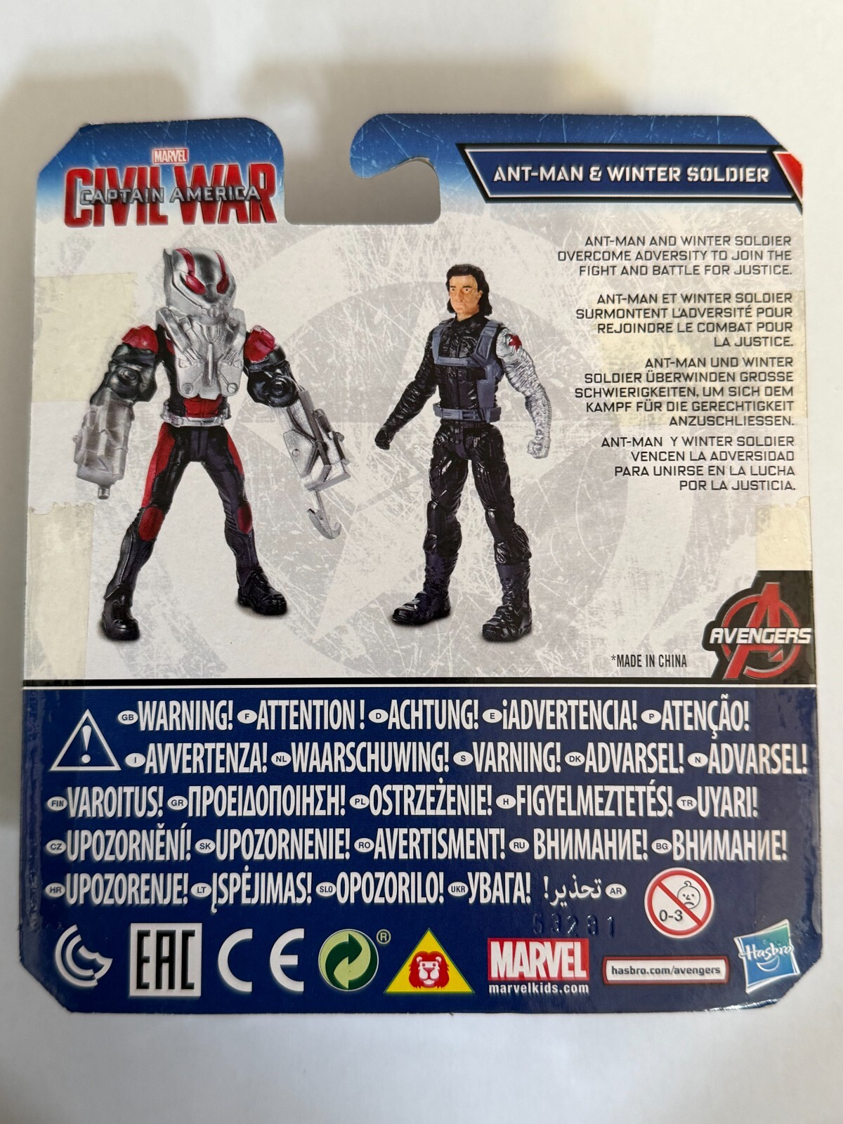 Hasbro Captain America Movie 2.5 Inches Action Figure Ant-man and Winter Soldier