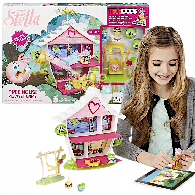 Hasbro Angry Birds Stella Telepods Treehouse Playset Game