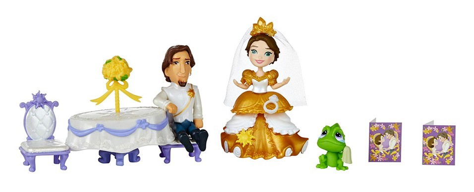 HASBRO Princesses Disney  Little Kingdom- Small Doll Mini Playset Royal Wedding