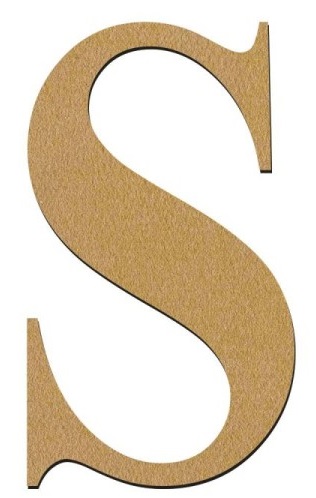 Wooden Mdf Decorative Embellishment Letter S