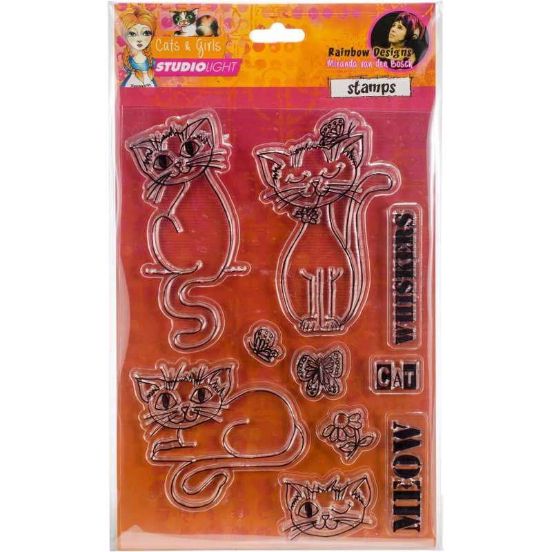 Studio Light Cats Girls Clear Stamp A6 Stampmb04
