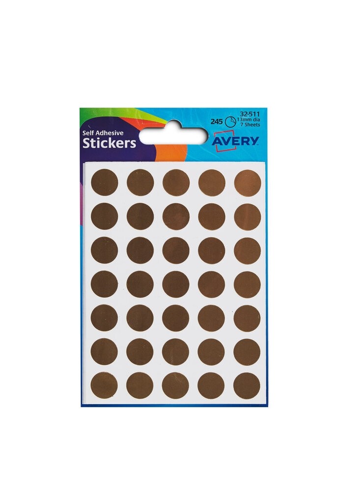 Avery Stickers 32511 Gold 13mm 245 Dots
