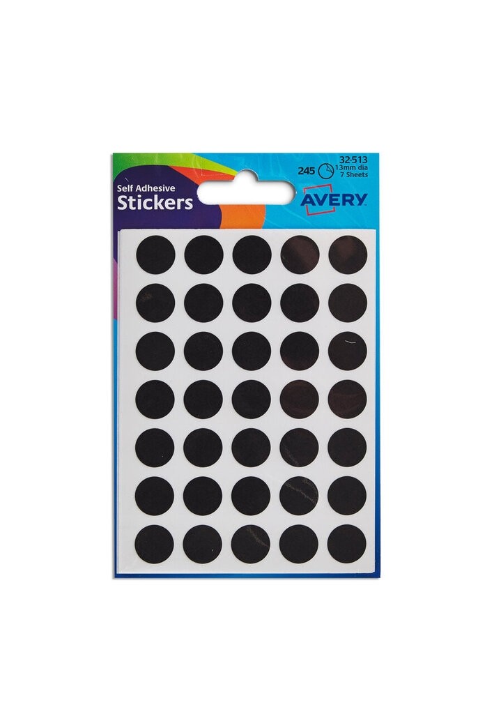 Avery Stickers Black 13 513 245 Stickers