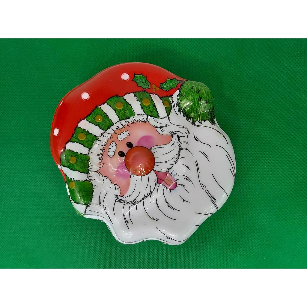 Snow White Santa Head Plastic Food Container 