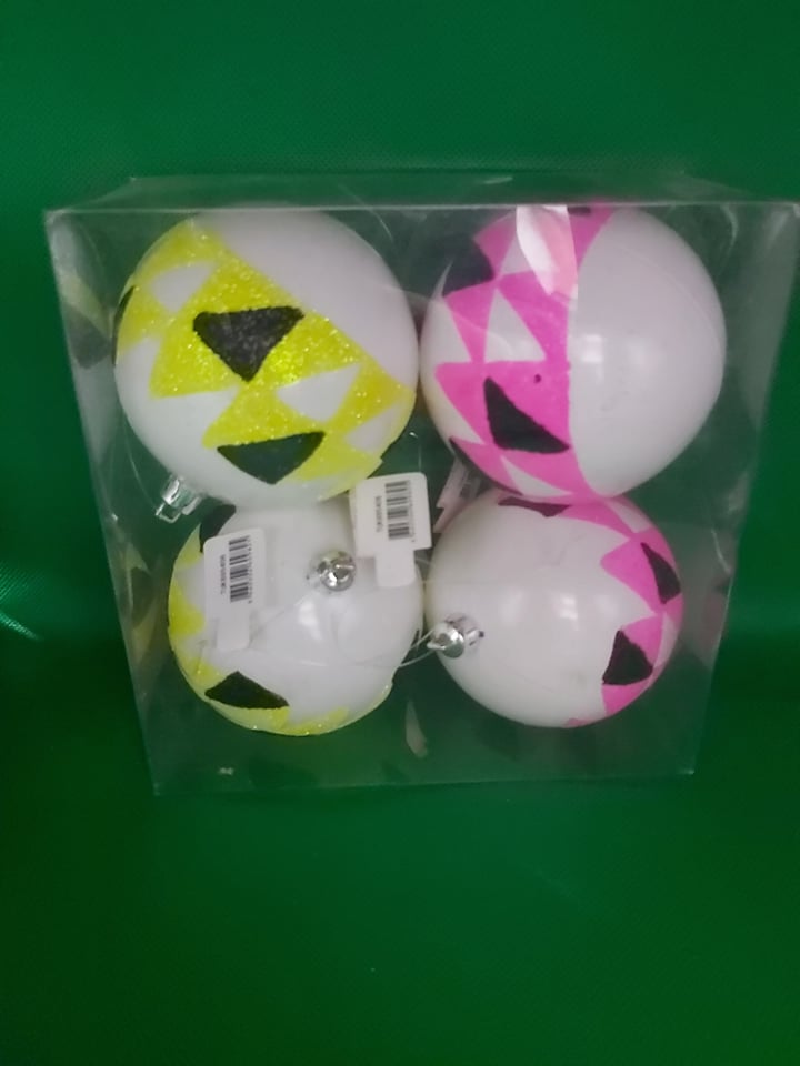Boule Motif Geometrique Neon Christmas Balls