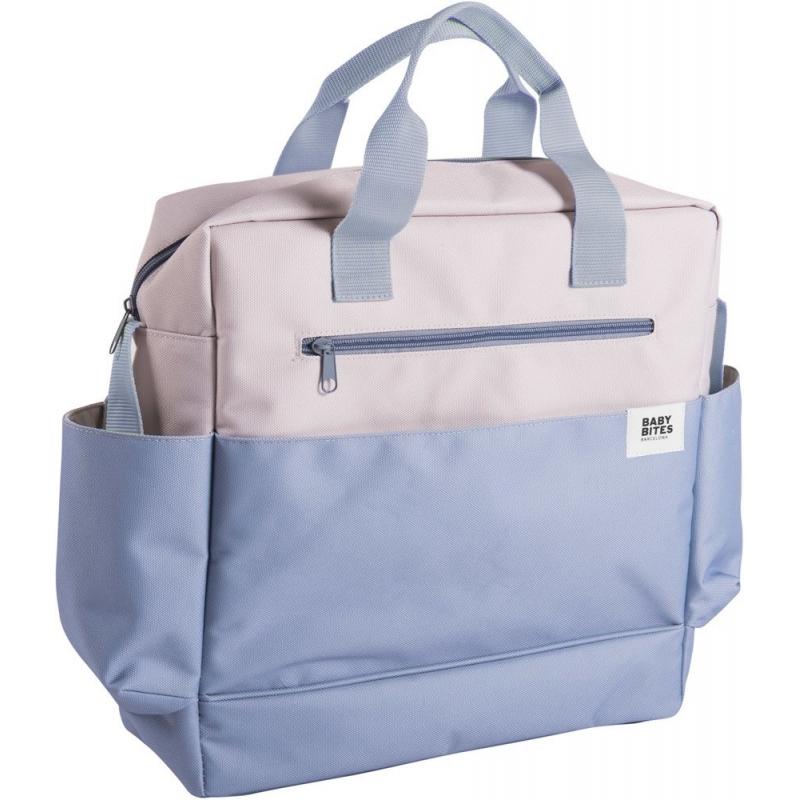 Baby Bites Waterproof bag for pram Light Blue & Grey New 36X48cm