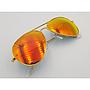 Lux Lenses UK SunGlasses Model GM110058 Red Gold Aviator Metal