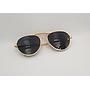 Lux Lenses UK SunGlasses Model GM110352 Gold Grey Aviator Metal