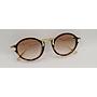 Lux Lenses UK SunGlasses Model GM110388 Brown Gold Round Plastic Metal