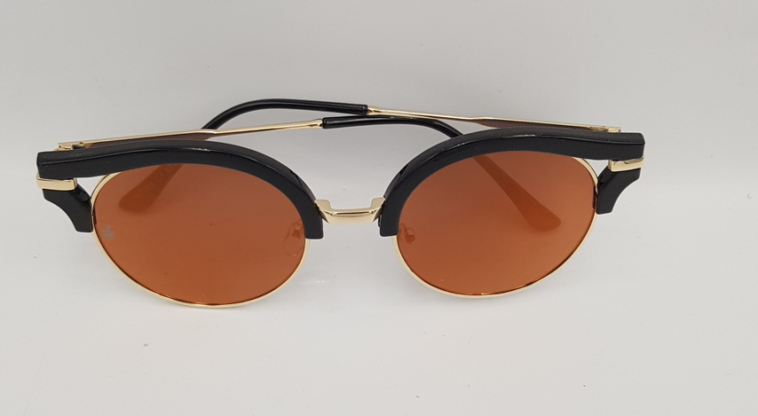 Lux Lenses UK SunGlasses Model WPH 032 Purple Black Round Plastic Metal