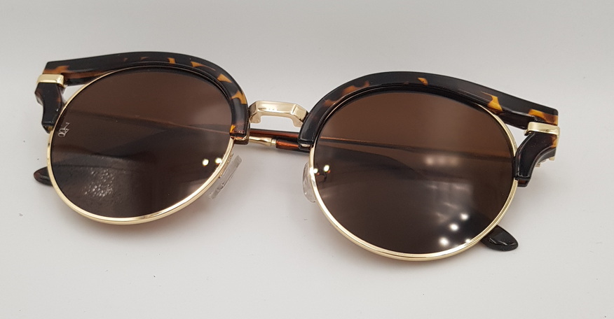 Lux Lenses UK SunGlasses Model WPH 032 BrownPAT Round Plastic Metal