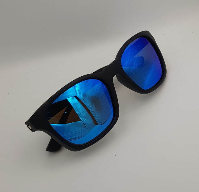 Lux Lenses UK SunGlasses Model WPRP 0921 Blue Black Wayfarer Style Plastic