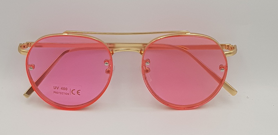 Lux Lenses UK SunGlasses Model 34655 Pink Wayfarer Style Plastic
