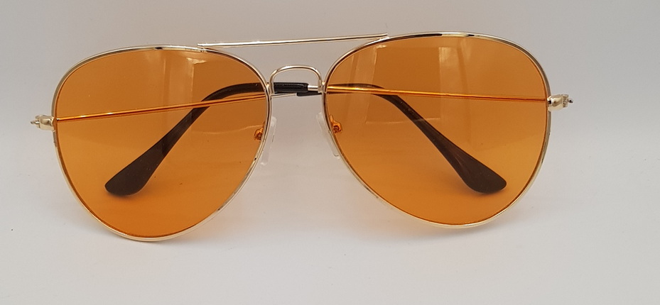 Lux Lenses UK SunGlasses Model 3025 Gold Aviator Metal