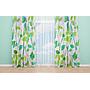 OYO Home SL FPR 47A New 240cm Green Leaves Curtains 280cm