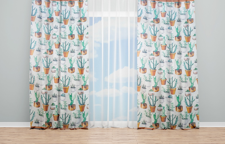 OYO Home SL FPR 67A New 240cm Captus in Pot Curtains 280cm