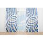 OYO Home SL FPR 55A New 240cm Light Blue White Waves Curtains 280cm
