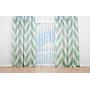 OYO Home SL FPR 9A New 240cm ZIG ZAG light green and white Curtains 280cm