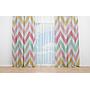 OYO Home SL FPR 1A New 240cm ZIG ZAG Colour Curtains 280cm