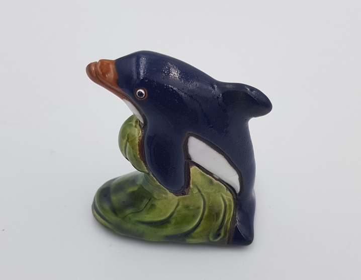 Articiones Dolphin Handmade Figurine  Ceramic New 6.2cm 6cm 3cm
