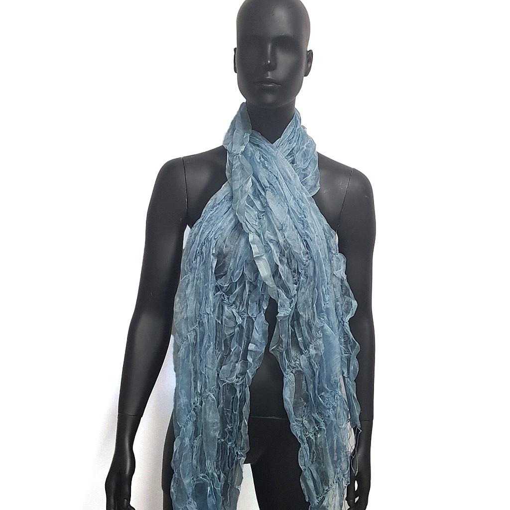 Articiones Indian Dupatta Scarf Silk Light Blue 180cm 50cm