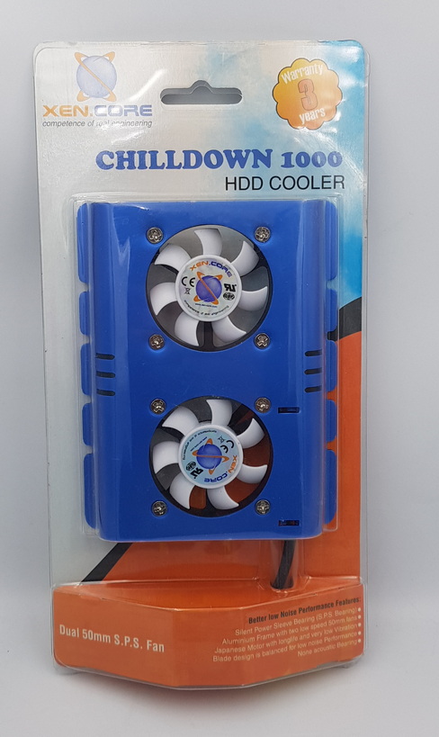 Xencore Chilldown 1000 HDD Cooler Pc Fan New 2x50mm