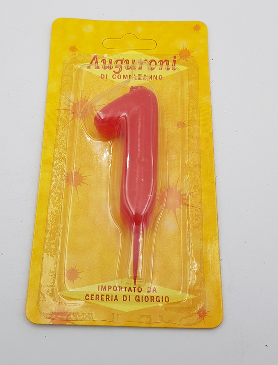 Auguron Number 1 Birthday Candles