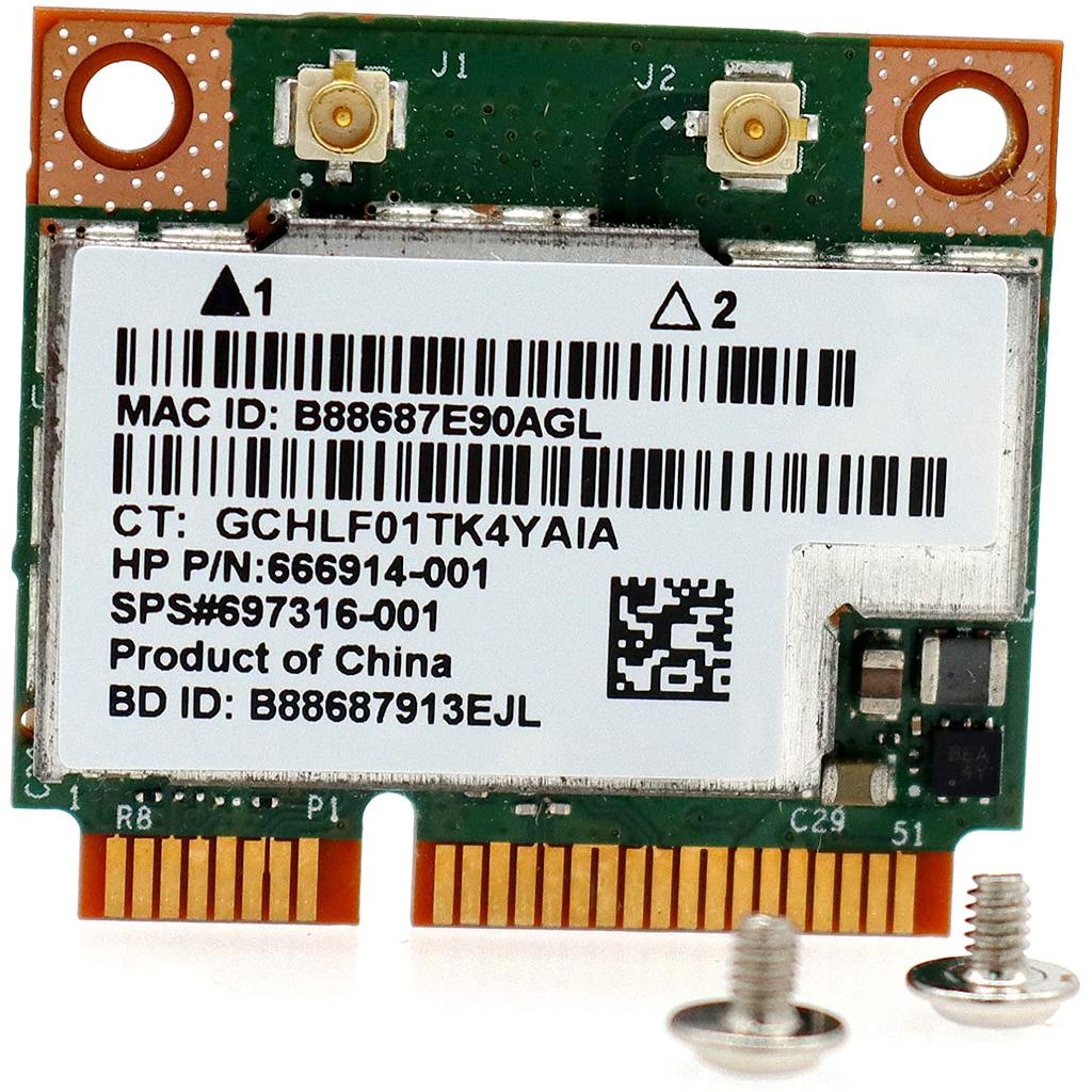 Hp Dual Band Half Mini PCie Wireless WiFi Card Bluetooth 4.0 for HP 850 840 820 G1745 G2840 G3 ProBook 450 445 440 430 G2 666914 001 Used A