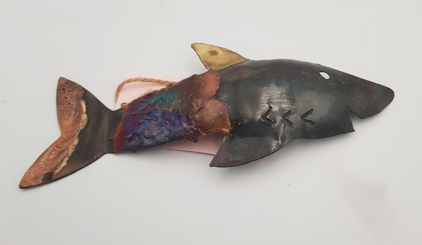 Articiones Handmade Metal Shark Decor Wall Art New 6cm 18cm 1mm