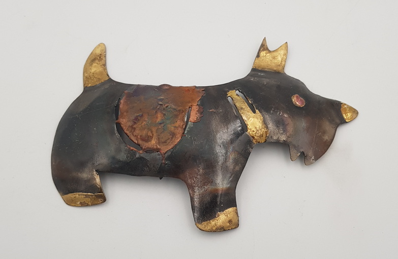 Articiones Handmade Metal Dog Decor Wall Art 11cm 15cm 1mm