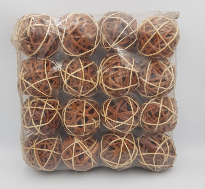 Wicker Rattan Balls Home Christmas Wedding Party Decorative Crafts 16Pcs
