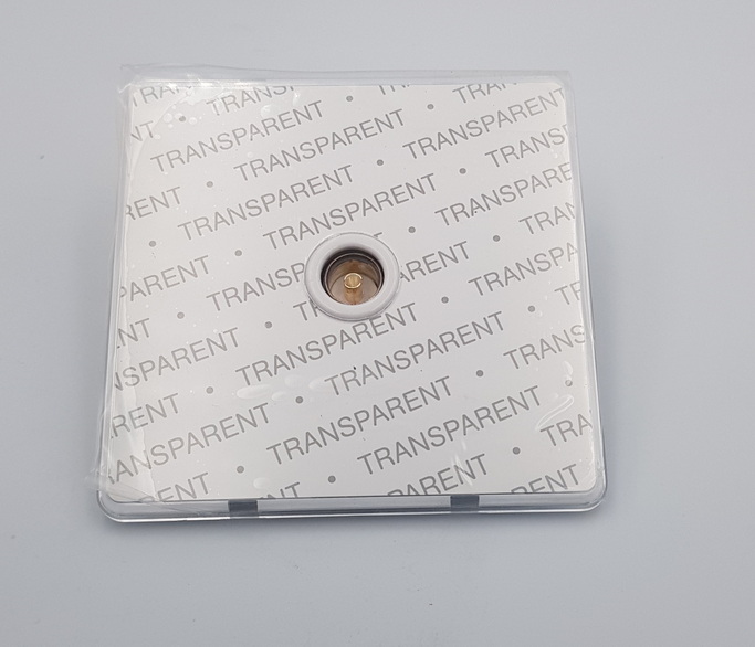 Ultimate Screwless Flat Plate TVFM Socket Coaxial Transpaent White