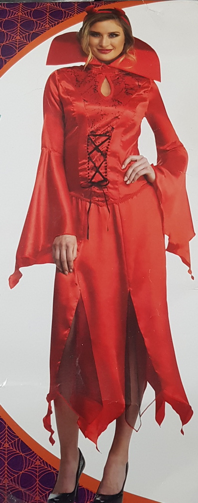 Carnival Costume She Devil Headband Dress Small