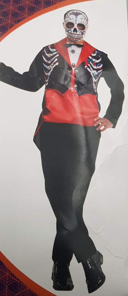 Carnival Costume Day Of The Dead Mask Top M L