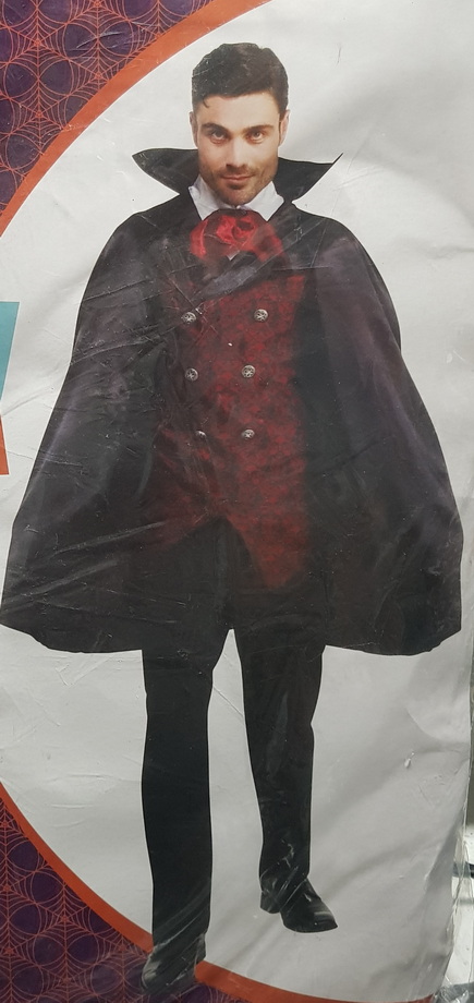 Carnival Costume Dracula Chocker Cape Top LXL