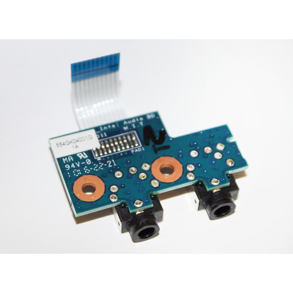 HP ProBook 4520s Audio In Out Microphone Speaker Port Board  Cable 554GK04001G PN 50.4GK03.001 Used A