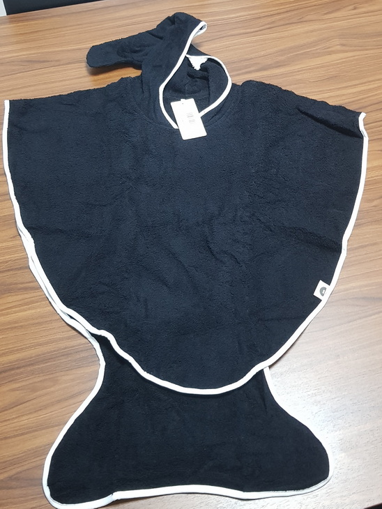 Bath Cape Medium Black Baby Bites 020 NEGR PING M New 120cm 71cm