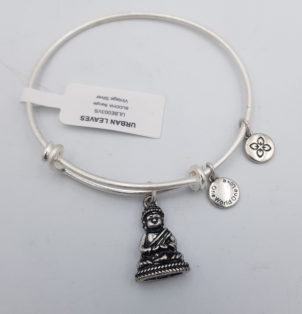 Urban Leaves Buddha Silver Bangle ULBE003VS Hand Bracelet Brass
