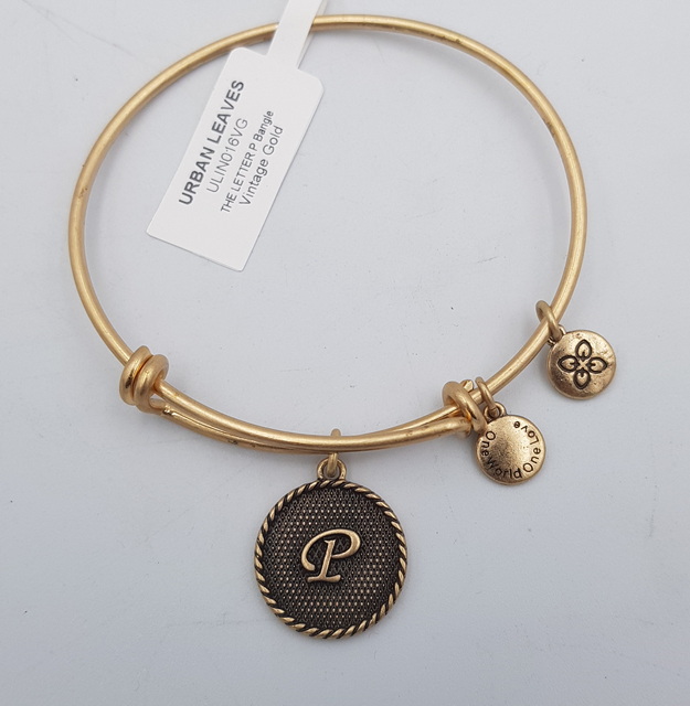 Urban Leaves LETTER P Gold Bangle ULIN016VG Hand Bracelet Brass