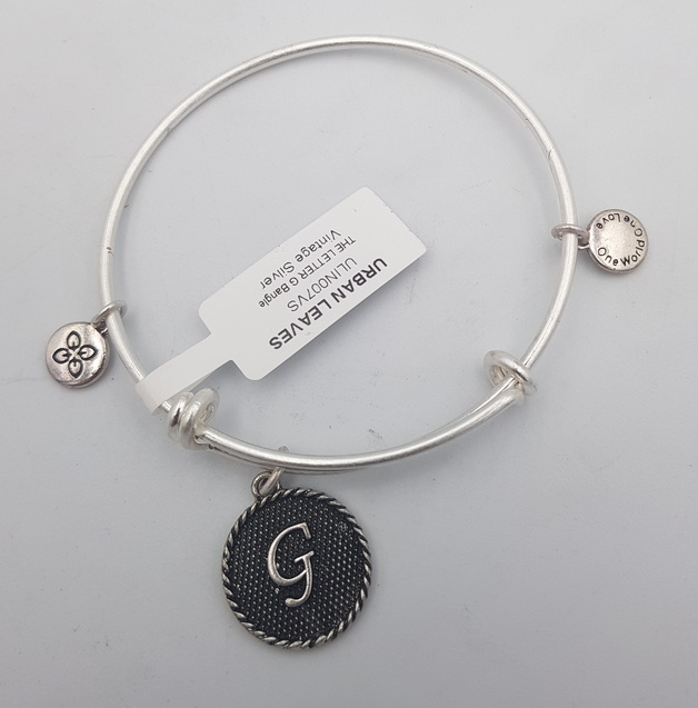 Urban Leaves LETTER G Silver Bangle ULIN007VS Hand Bracelet Brass