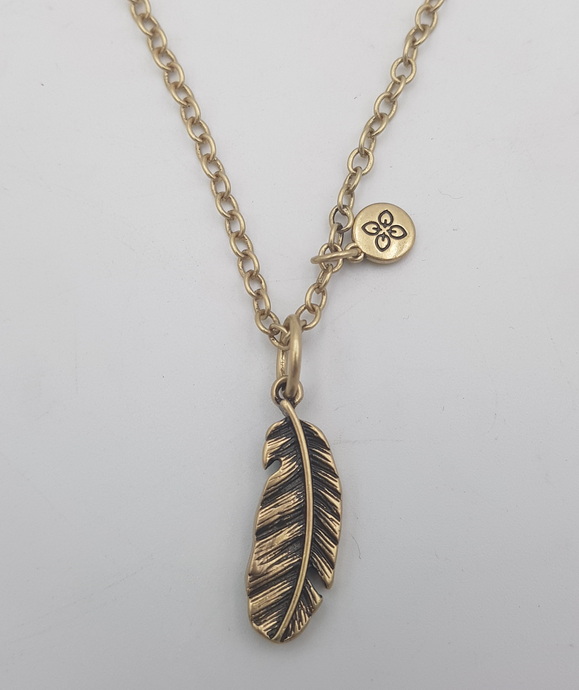 Urban Leaves Feather Necklace ULNLC0004VG Chain Necklace Brass