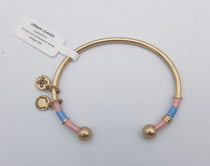 Urban Leaves Gipsy Blue Pink ULBO002VG Hand Bracelet Brass Rope Thread