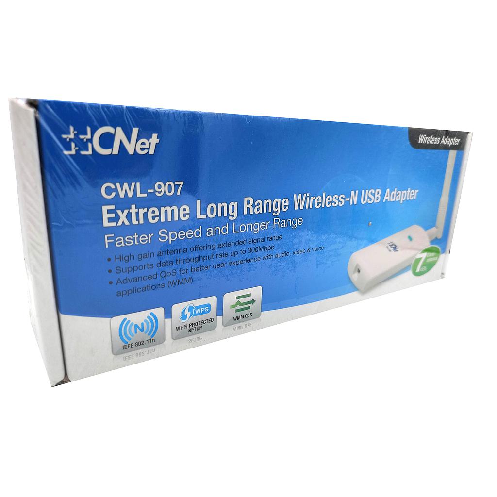 CNET Extreme Long Range Wireless N USB Adapter CWL 907 New