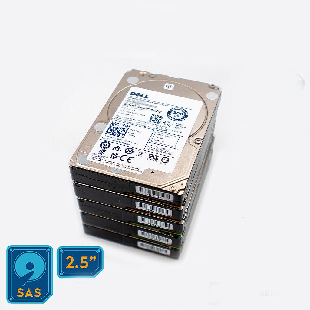 Mixed Brand SAS 300GB Hard Disk 2.5 Used